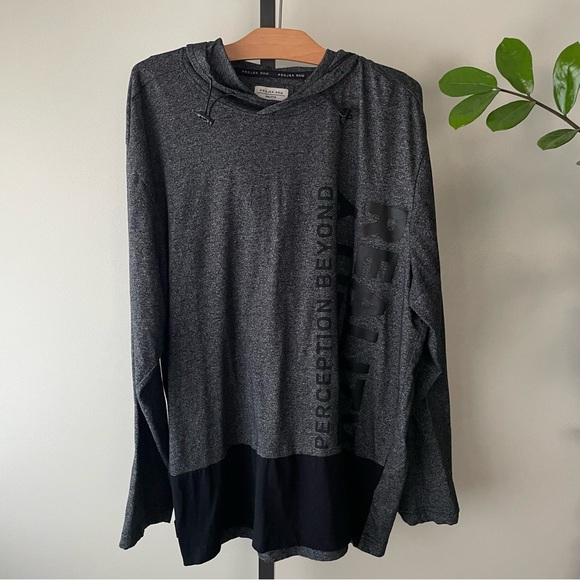 Projek Raw Hoodie Pullover Long Sleeve Shirt Tshirt With Hood Mens Size XXL - Picture 1 of 7